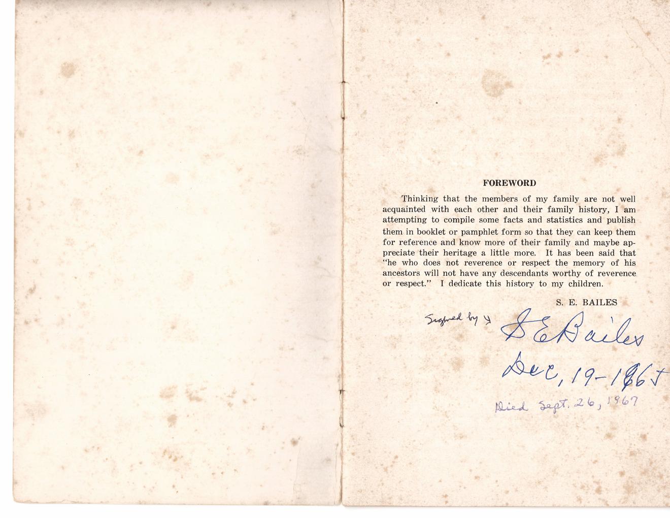 Original scanned sheet containing the foreword